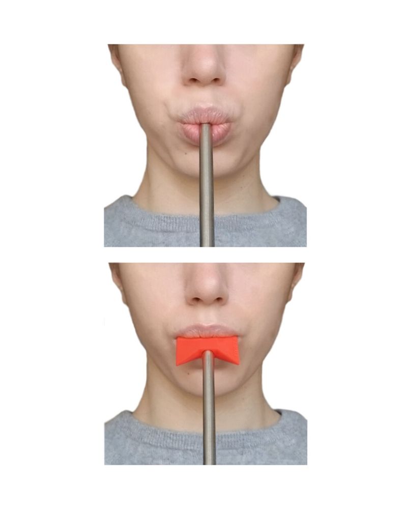 Pixie Tip™ - Anti-Purse Silicone Straw Tip - Adaptive drinking